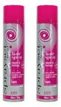 kit C/2 unidades de Sprayset Hair Spray 400ml - Forte - Fixador de Penteado