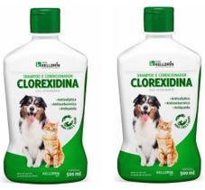 Kit c/2 unidades Shampoo 5 em 1 com clorexidina Kelldrin 500ml