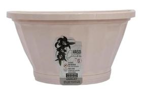 Kit c/ 2 Vaso Anti Dengue De Parede G Com Prato Palha Kit c/ 2 Vaso Anti Dengue De Parede G Com Prato Palha