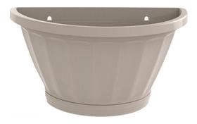 Kit c/ 2 Vaso De Parede Meia Lua M Com Prato Palha Uninjet Kit c/ 2 Vaso De Parede Meia Lua M Com Prato Palha Uninjet