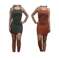 KIT C/2 Vestidos Alcinha Canelado KIT C/2 Vestidos Alcinha Canelado