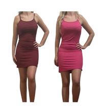 Kit c/2 Vestidos Alcinha Canelado Kit c/2 Vestidos Alcinha Canelado