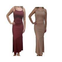 KIT C/2 Vestidos Longo Canelado com Fenda KIT C/2 Vestidos Longo Canelado com Fenda