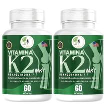 KIT C/2 Vit K2 Menaquinona 7 Mk7 Premium 60 Cáps - Fits Life