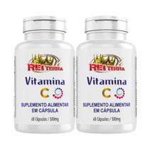 Kit C/2 Vitamina C 60 Cápsulas 500mg - Rei terra
