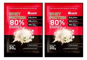 Kit C/ 2 Whey Protein 80% 30g Growth Baunilha Kit C/ 2 Whey Protein 80% 30g Growth Baunilha