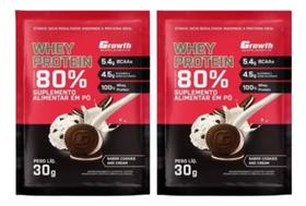 Kit c/ 2 Whey Protein 80 30g Growth Cookies e Cream