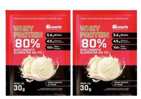 Kit C/ 2 Whey Protein 80 30g Growth Sorvete De Creme
