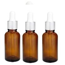 Kit c/ 20 conjunto tampa prata, bulbo branco e canula gota 30ml Kit c/ 20 conjunto tampa prata, bulbo branco e canula gota 30ml