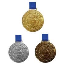 Kit C/20 Medalhas Ouro + 15 Medalhas Prata + 15 Medalhas Bronze M36 Honra ao Mérito C/Fita Azul