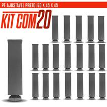 Kit C/ 20 Peças Pe Para Armario Balcão Gabinete Pia Altura Ajustavel 17cm até 20cm
