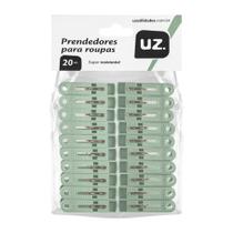 Kit c/ 20 Prendedores de Plásticos p/ Roupas 5,3 CM Varal - Uz Utilidades