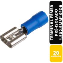 Kit C/20 Terminal Fêmea Pré-Isolado Azul 1,5x2,5 mm² Sfor Kit C/20 Terminal Fêmea Pré-Isolado Azul 1,5x2,5 mm² Sfor
