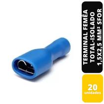 Kit C/20 Terminal Femea Total-Isolado PVC 1,5x2,5 mm² Sfor