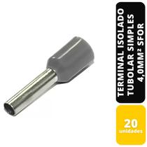 Kit c/20 terminal isolado tubolar simples cz 4,0 mm² sfor Kit c/20 terminal isolado tubolar simples cz 4,0 mm² sfor