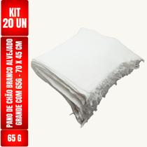 Kit C/ 20 Un - Pano De Chão Branco Alvejado 70 X 45 Cm - Neves - Grande - Tipo Saco Duplo - Atacado