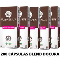 Kit c/200 Cápsulas de Café Expressus Origens Brasileiras - Blend Doçura