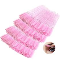 Kit C/ 200 Escovinhas Glitter Alongamento Extensão Cílios Sobrancelha Descartável