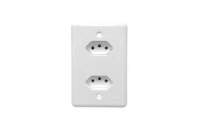 Kit c/ 20PC Conj Placa 4x2 2 Tomadas 2p+t 10a 250v Monobloc Stylus Ilumi