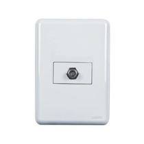 Kit c/ 20PC Conj Placa 4x2 Branca Conector Antena Tv Video 2308 Pumalux