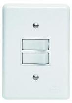 Kit c/ 20PC Conj Placa 4x2 Branca Int 2 Tecla Simp 10a 250v 2382 Pumalux