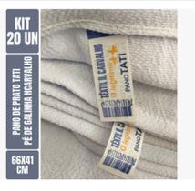 Kit C/ 20Un - Pano De Prato Tati Têxtil H. Carvalho Pé De Galinha - Legítimo - 66cm X 41cm Bainha Kit C/ 20Un - Pano De Prato Tati Têxtil H. Carvalho Pé De Galinha - Legítimo - 66cm X 41cm Bainha