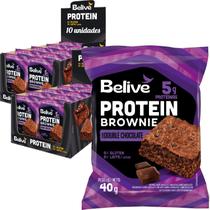 Kit c/ 20und Protein Brownie Double Chocolate BELIVE 40g