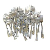 Kit c/ 216 Mini Garfos Prata Luxo Descartável 10cm Plástico