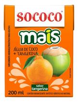 Kit c/ 24 Agua de Coco Tangerina Sococo Mais Caixa 200ml