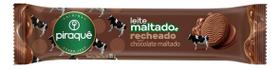 Kit c/ 24 Biscoito Leite Maltado Recheio Chocolate Maltado