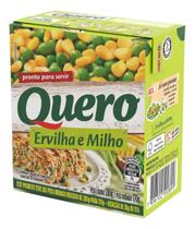 Kit c/ 24 Ervilha e Milho Verde em Conserva Quero Caixa 170g