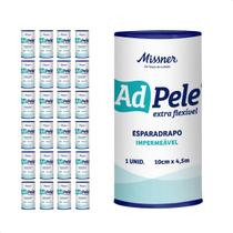 Kit c/ 24 - Esparadrapo Impermeável Missner Adpele 10cmX4,5m Kit c/ 24 - Esparadrapo Impermeável Missner Adpele 10cmX4,5m
