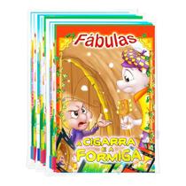 Kit C/ 24 Livrinhos - Coleções Clássicos Divertidos + Fábulas + Fazendinha Do Seu Lobato