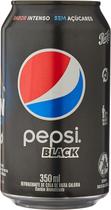 Kit c/ 24 Pepsi Black Sem Acucar - Refrigerante, Lata 350ml