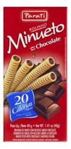 Kit c/ 24 Rolinhos de Wafer Recheio Chocolate Minueto Caixa