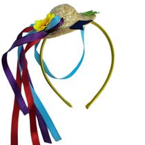 Kit c/24 Tiaras Chapéu Palha Festa Junina Caipira Girassol Kit c/24 Tiaras Chapéu Palha Festa Junina Caipira Girassol