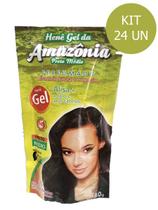 Kit C/ 24un Henê Da Amazônia Em Gel Preto Médio 180g