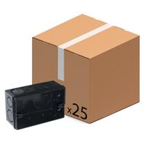 Kit c/ 25 Caixa de Luz 4x2 Embutir Preta Kit c/ 25 Caixa de Luz 4x2 Embutir Preta