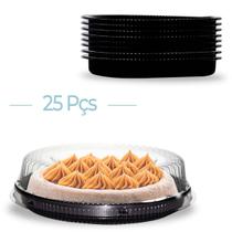 kit C/25 Embalagem Descartável Delivery P/ BoloTortas 6x22cm