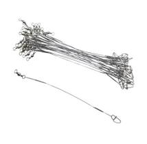 Kit C/25 Leader Chicote Fio De Aço Snap Girador Nickel 14cm XV3193