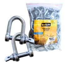 Kit C/ 25 Manilha Leve Galvanizada 9,5mm Beltools