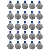 Kit C/ 25 Medalhas de Prata M43 Honra ao Mérito Fita Azul - Crespar