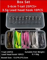 Kit C/ 25 Shad 10cm + 10 Jig Head - Isca Artificial De Fundo - genérica