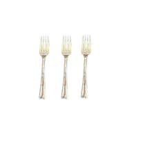 Kit c/ 250 Mini Garfos Prata Luxo Descartável 10cm Plástico