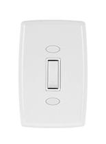 Kit c/ 25PC Conj Placa 4x2 Inter 1 Tecla Paralela 10a 250v Safira Ilumi