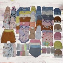 Kit C/28 Body Bebê Mijão Liso E Estampado Roupa Bebê Atacado