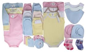 Kit C/29 Pçs Roupas Bebes Ribana Enxoval Para Recém Nascido - Batutinhas Baby