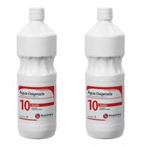 Kit C/ 2un Água Oxigenada 3% Peróxido Hidrogênio Vol 10 1L Kit C/ 2un Água Oxigenada 3% Peróxido Hidrogênio Vol 10 1L