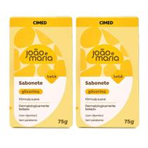 Kit c/2un sabonete barra bb glicerina joao e maria 75g cimed Kit c/2un sabonete barra bb glicerina joao e maria 75g cimed