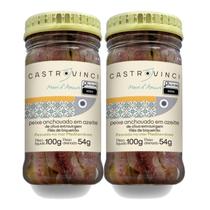 Kit c/ 2und File de Anchovas em Azeite EVO Castrovinci 100g